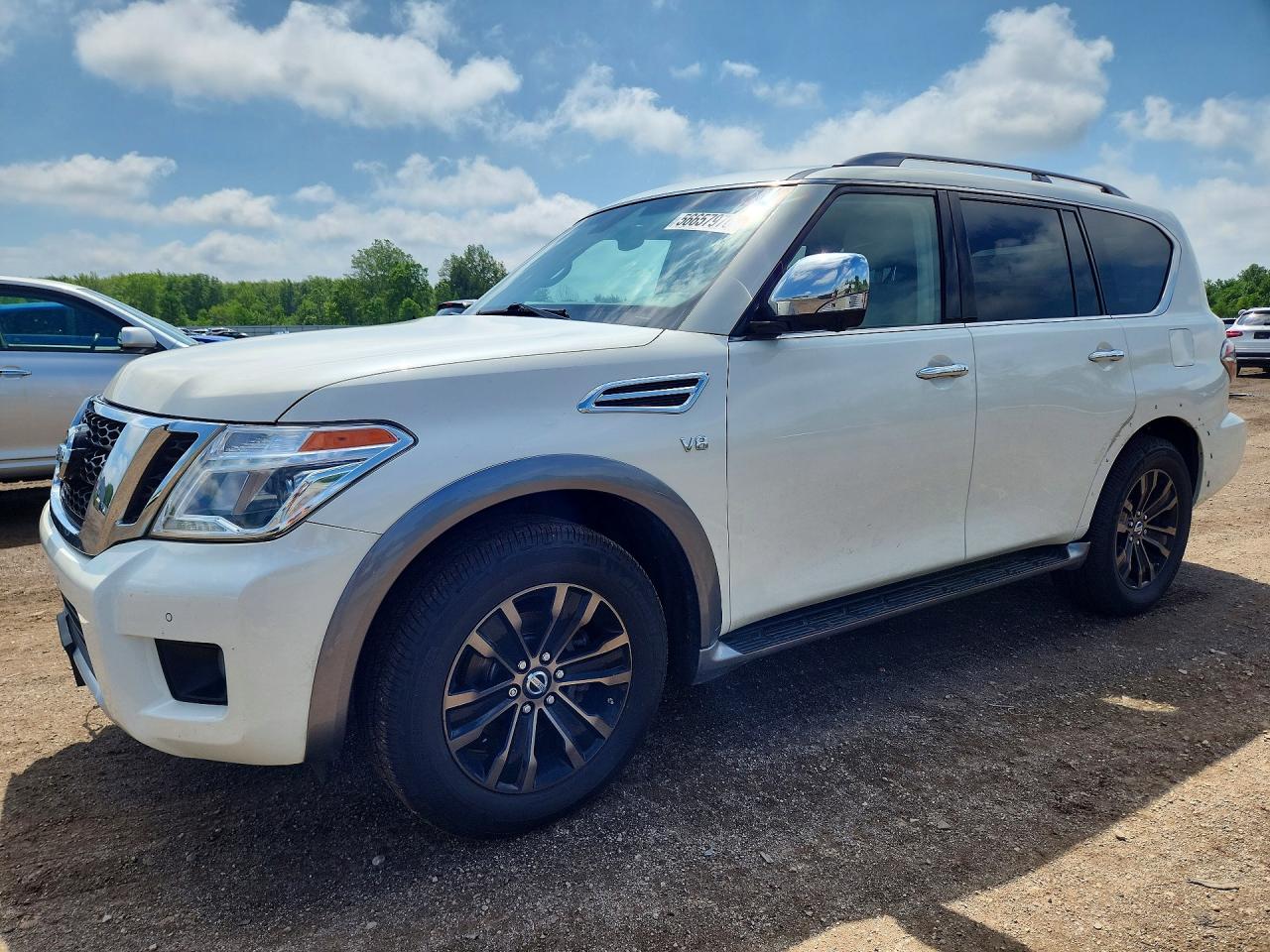 2017 Nissan Armada Platinum, VIN JN8AY2NE1H9701865 — Front end