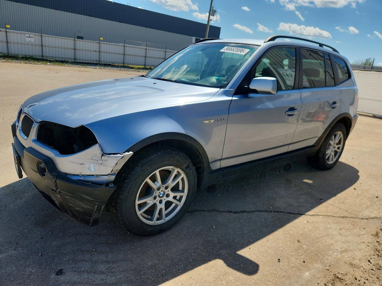 2005 BMW X3 2.5i, VIN WBXPA73485WC49451 — Front end
