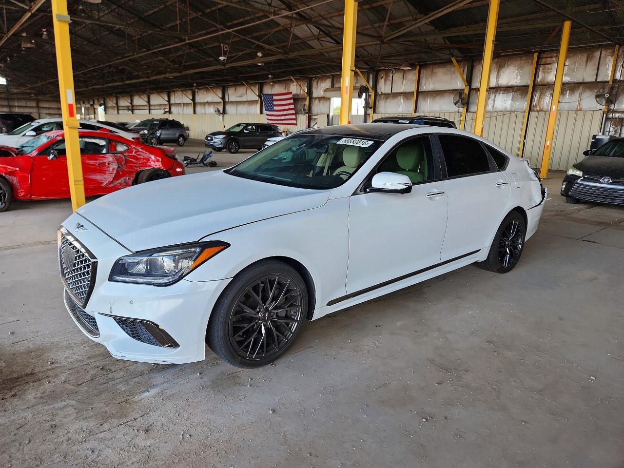 2020 Genesis G80 3.8L, VIN KMTFN4JE1LU335148 — Rear end