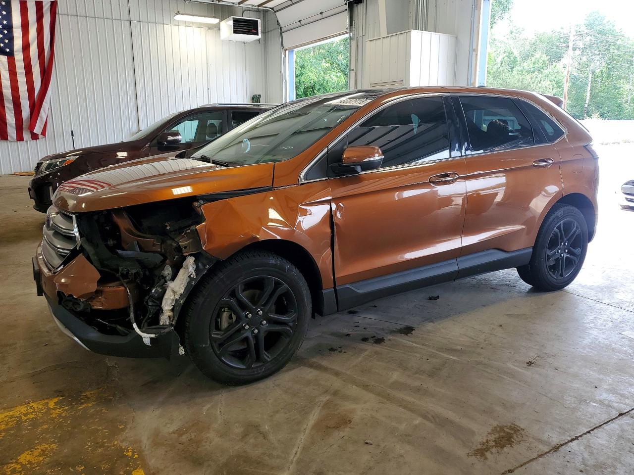 2017 Ford Edge Titanium, VIN 2FMPK3K97HBC17590 — Front end