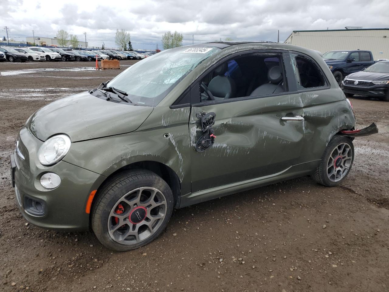 2012 FIAT 500 Sport, VIN 3C3CFFBR0CT107474 — Rollover