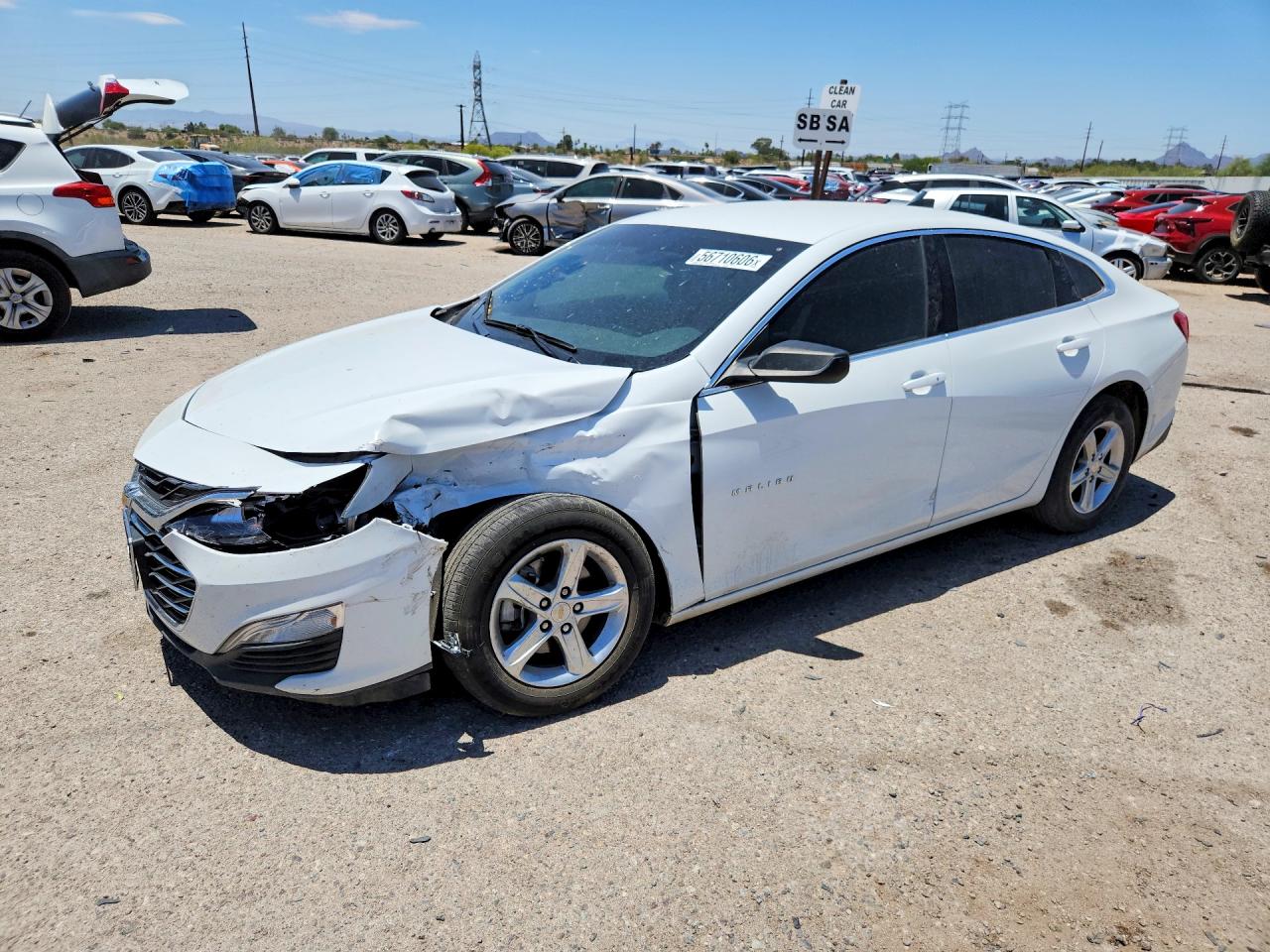 2022 Chevrolet Malibu LS, VIN 1G1ZB5ST6NF190132 — Front end
