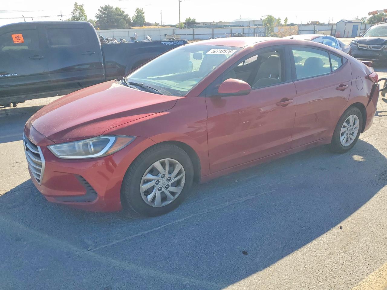 2017 Hyundai Elantra SE, VIN KMHD74LF2HU390362 — Rear end