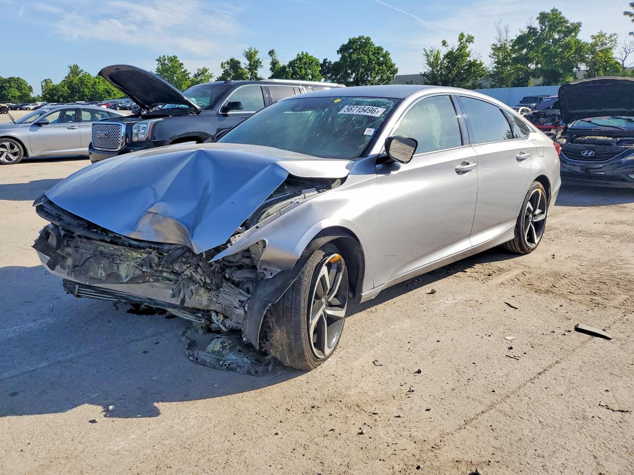 2022 Honda Accord Sport, VIN 1HGCV1F32NA023031 — Engine fire