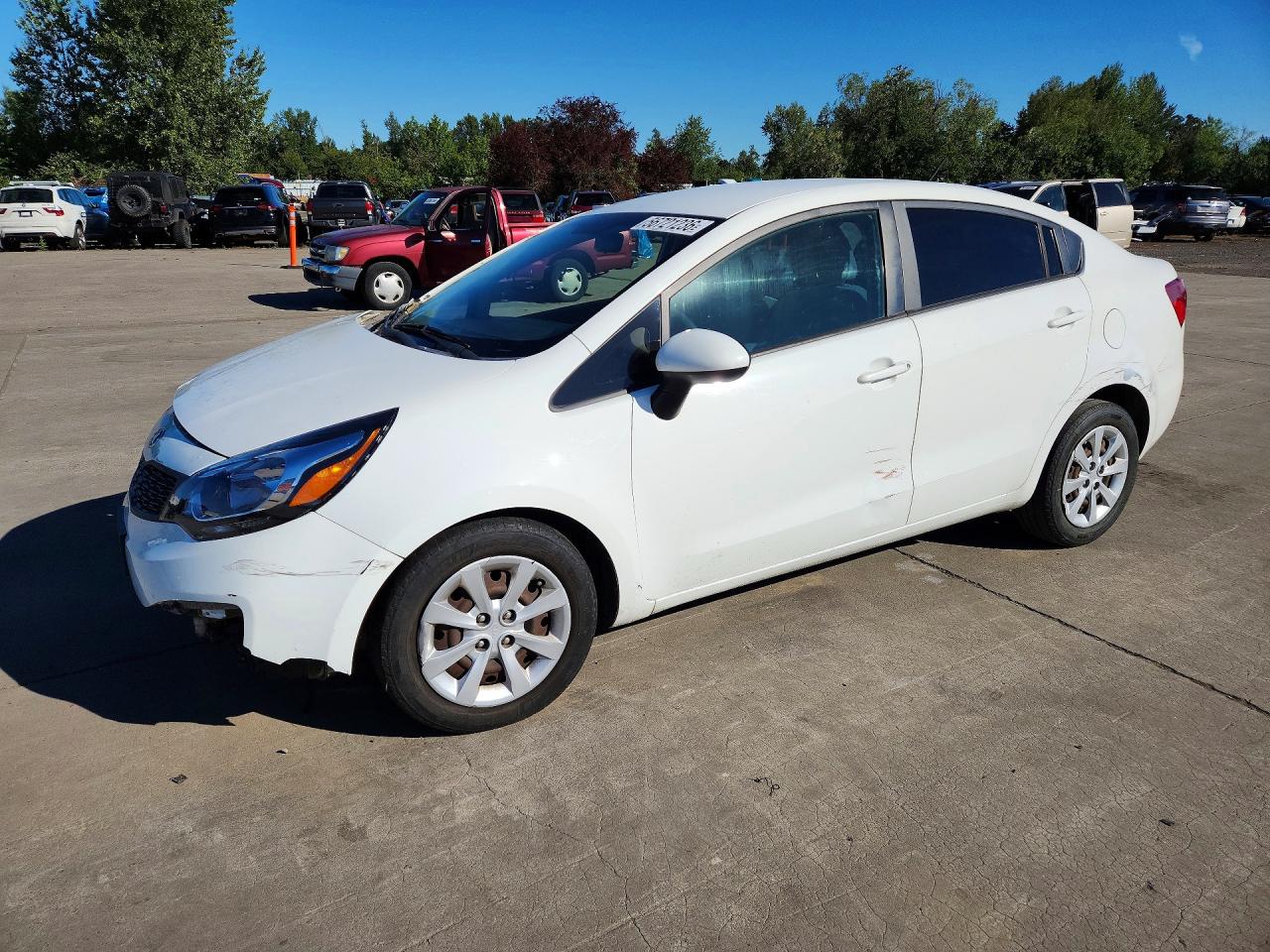 2013 Kia Rio LX, VIN KNADM4A34D6154376 — Front end