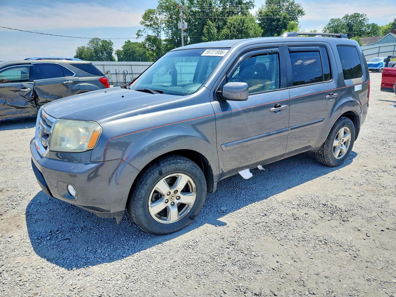 2011 Honda Pilot EX, VIN 5FNYF4H4XBB068116 — Interior fire
