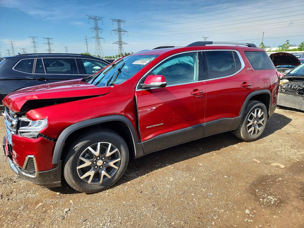 2021 GMC Acadia SLE, VIN 1GKKNKLA9MZ131136 — Front end