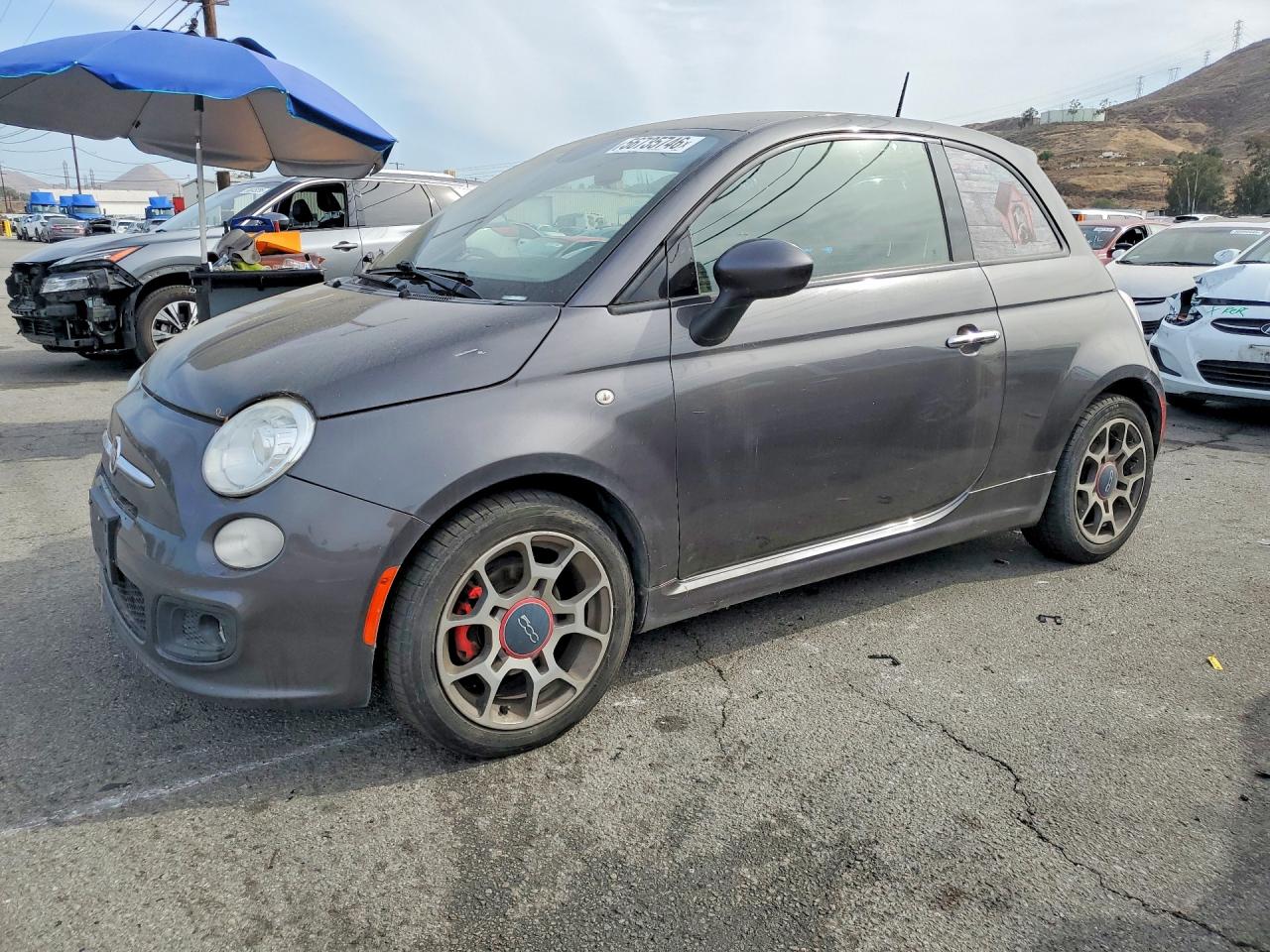 2015 FIAT 500 Sport, VIN 3C3CFFBR2FT623596 — Minor dents and scratches