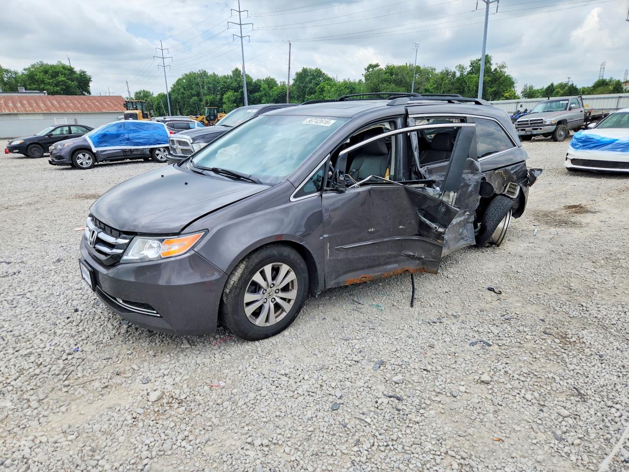 2015 Honda Odyssey EX-L, VIN 5FNRL5H63FB131793 — Бок