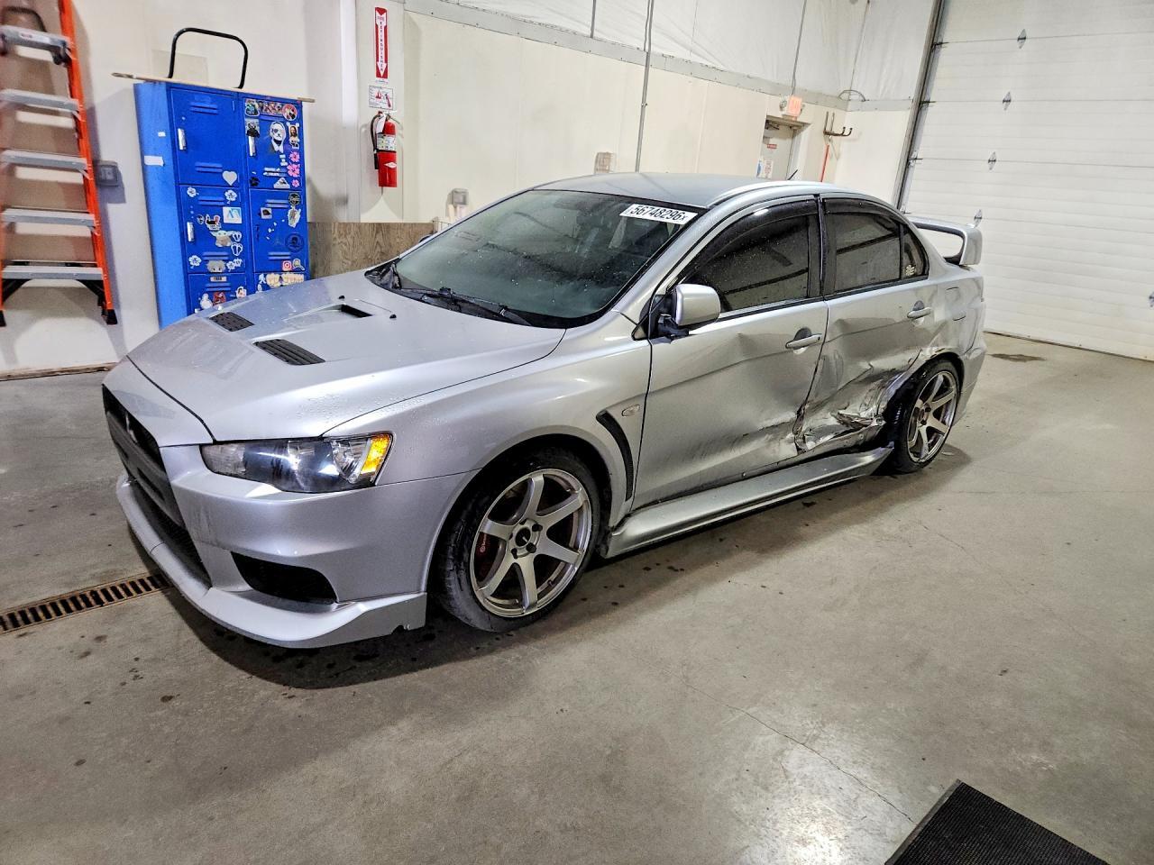 2013 Mitsubishi Lancer Evolution GSR, VIN JA32W8FV8DU016579 — Side