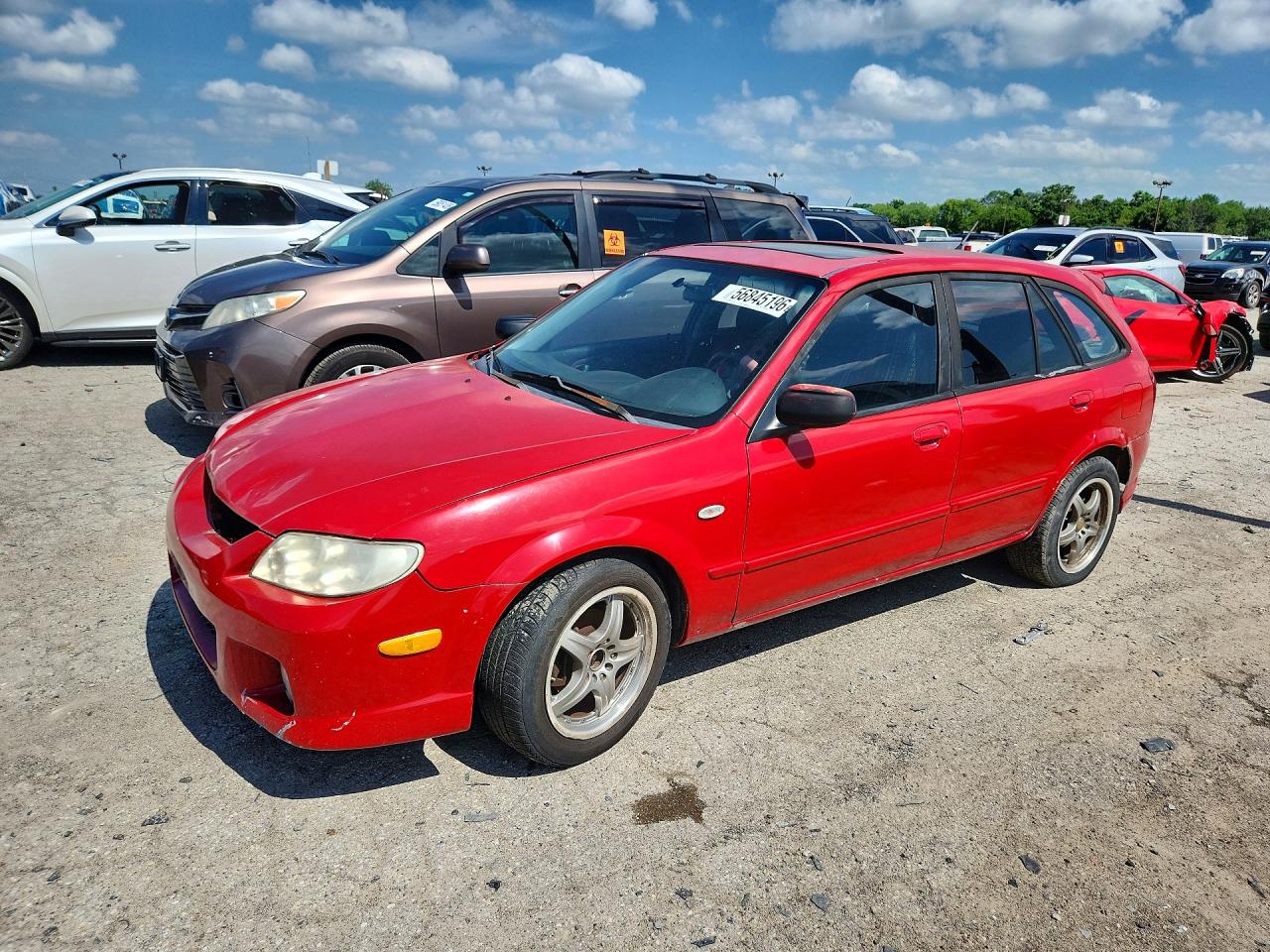 2003 Mazda Protege, VIN JM1BJ246431191789 — Rear end