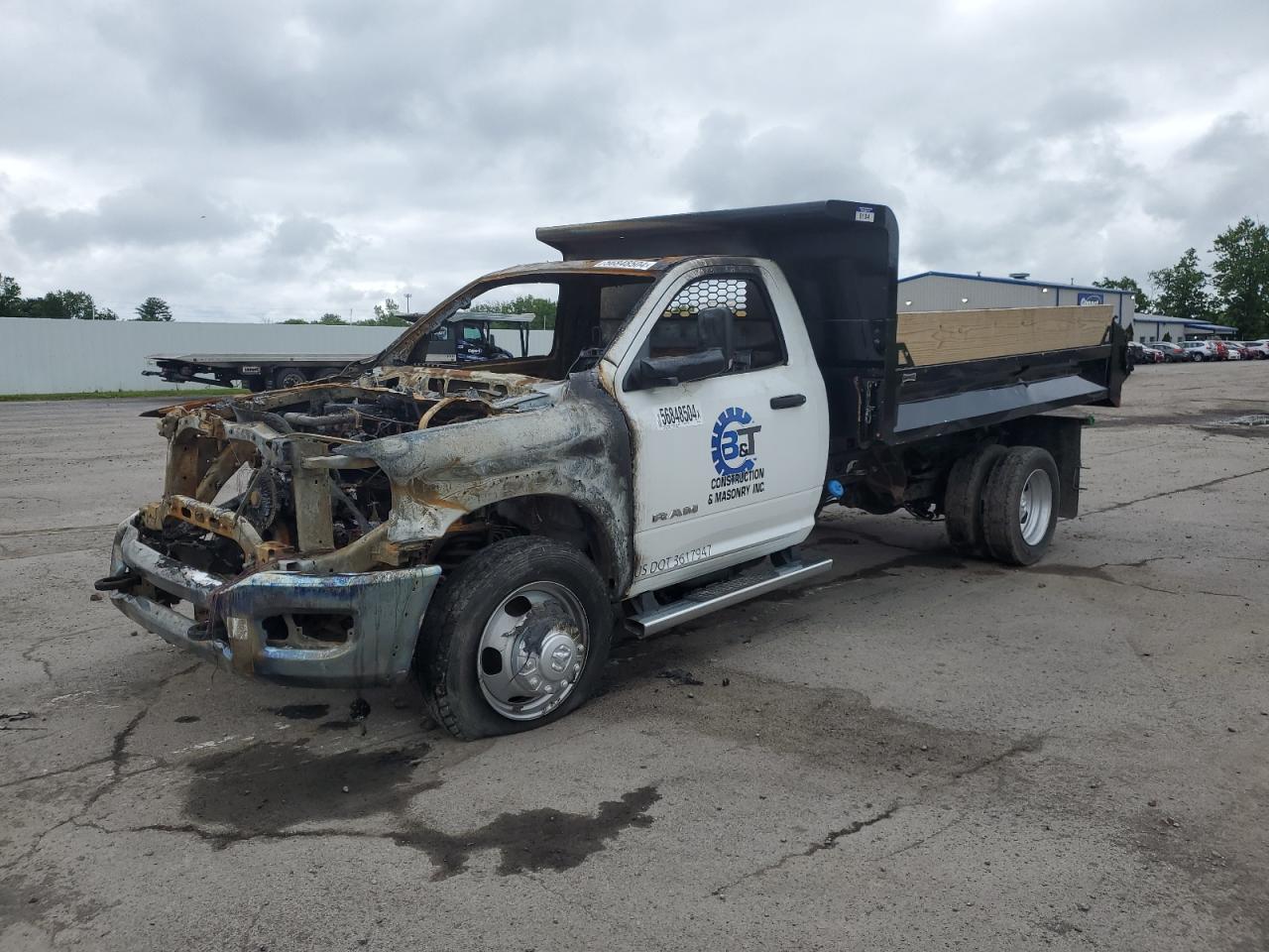 2022 Ram 5500 Tradesman, VIN 3C7WRNBL7NG268988 — Burn