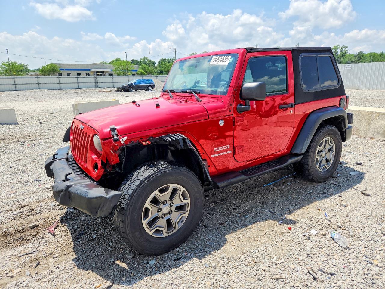 2012 Jeep Wrangler Sport, VIN 1C4AJWAG9CL194109 — Front end