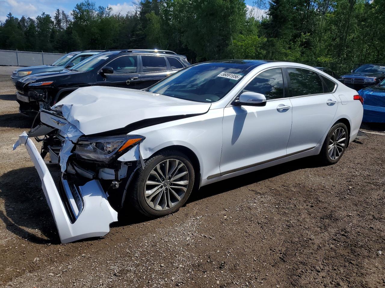 2015 Hyundai Genesis 3.8L, VIN KMHGN4JEXFU049530 — Front end