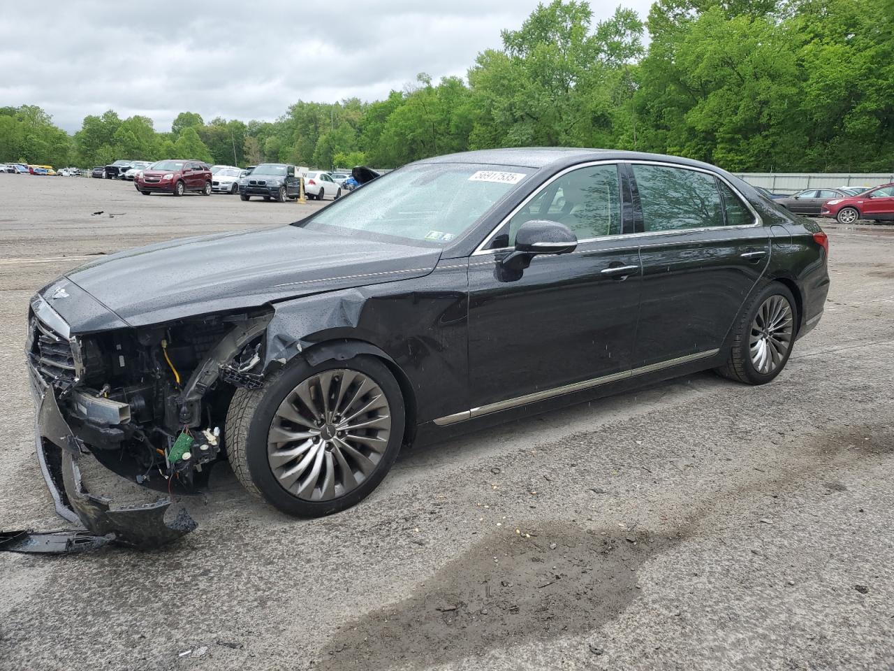 2019 Genesis G90 Ultimate, VIN KMHG54JH0KU050660 — Front end