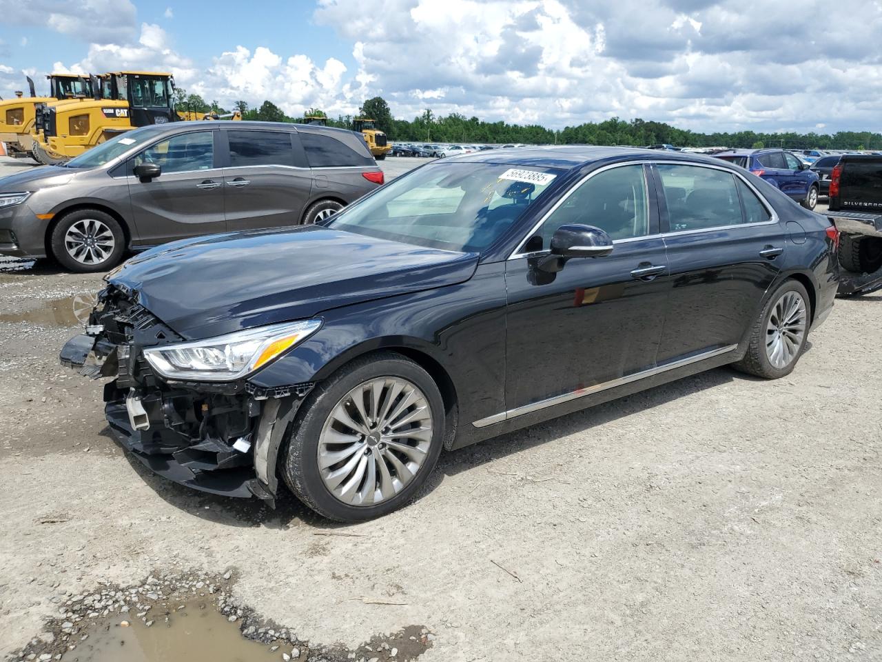 2019 Genesis G90 Ultimate, VIN KMTF54JH7KU059163 — Front end