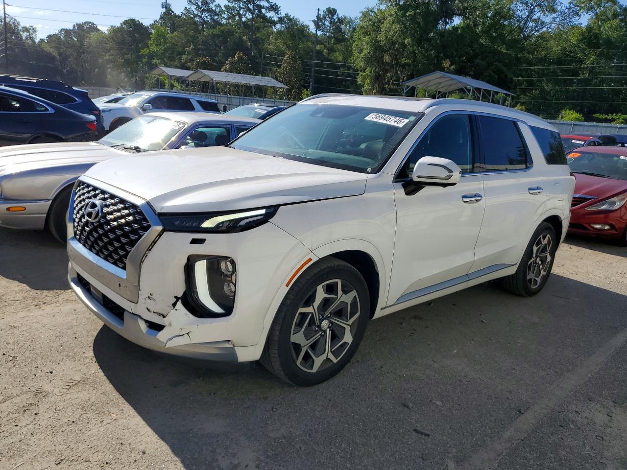2021 Hyundai Palisade Calligraphy, VIN KM8R74HE4MU262768 — Front end