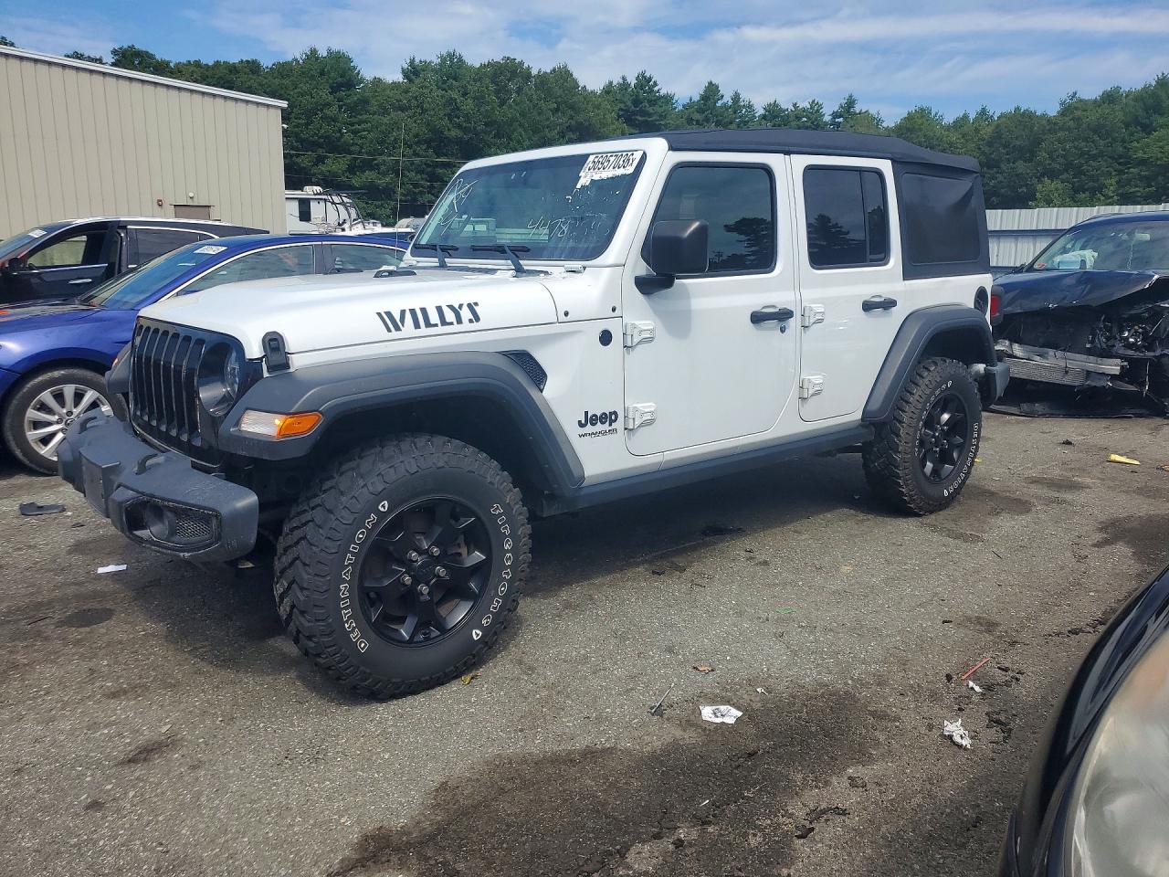 2021 Jeep Wrangler Unlimited Willys, VIN 1C4HJXDG3MW511723 — Rear end