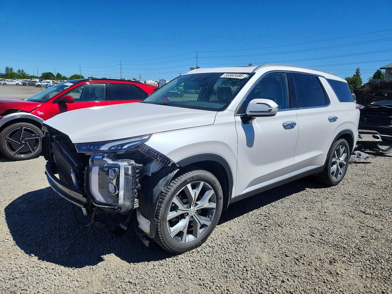 2021 Hyundai Palisade SEL, VIN KM8R4DHE3MU206457 — Перед