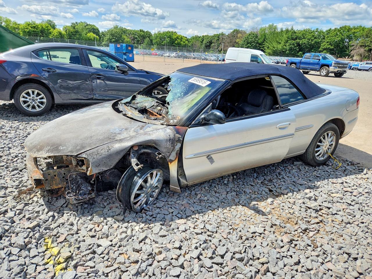 2002 Chrysler Sebring Limited, VIN 1C3EL65R02N257340 — Burn