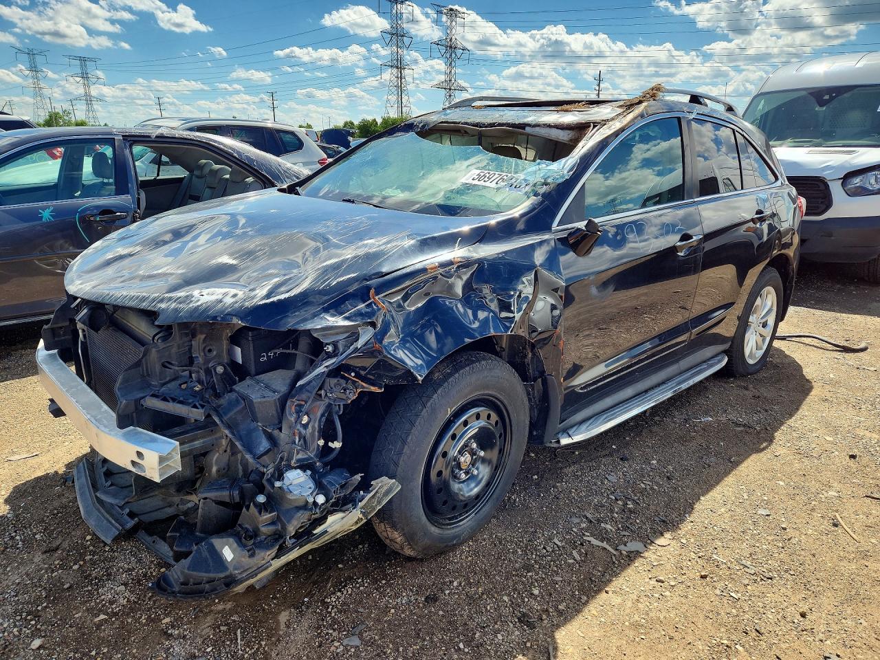 2016 Acura RDX Technology, VIN 5J8TB3H51GL016419 — Опрокидывание