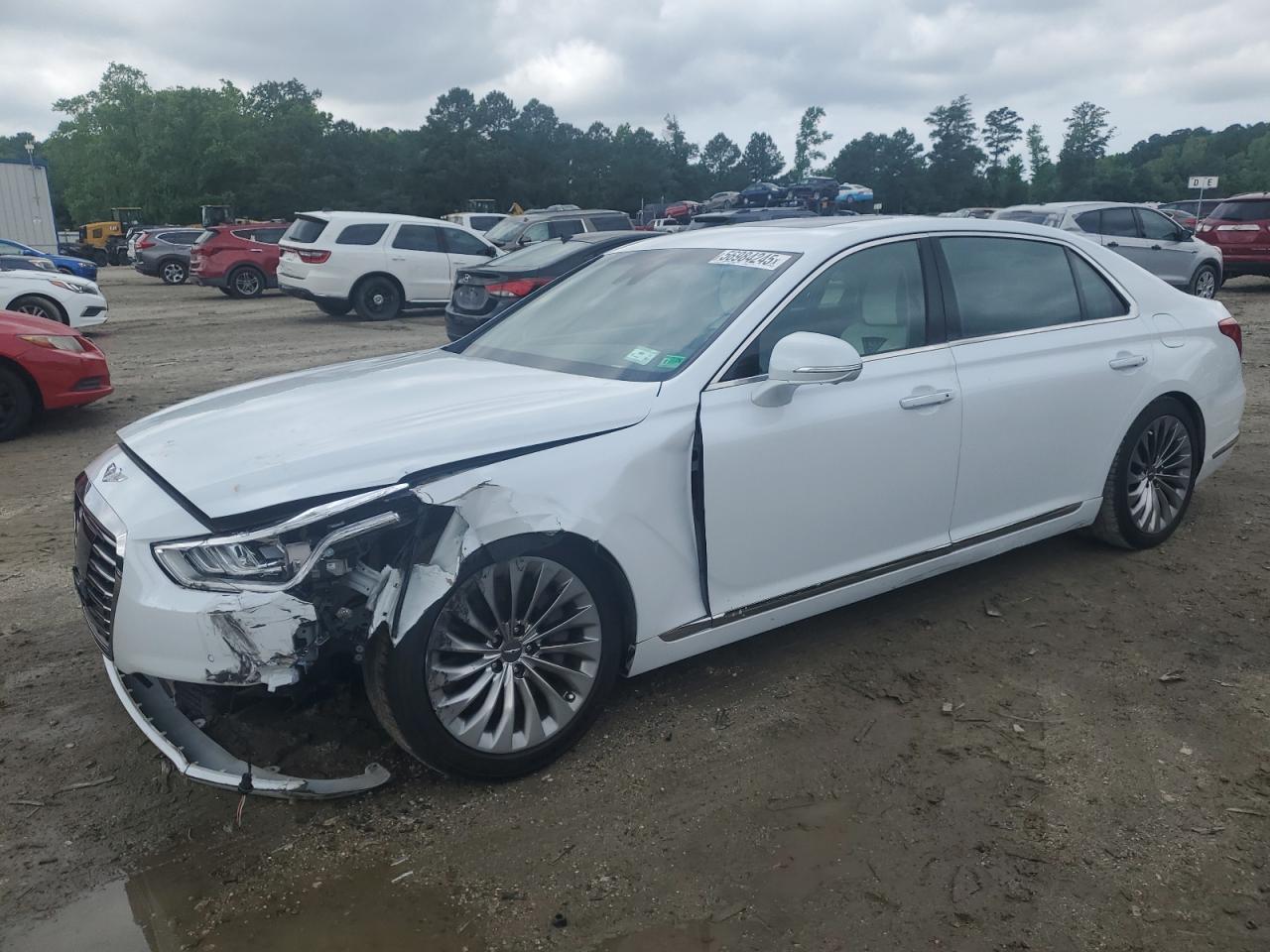 2019 Genesis G90 Premium, VIN KMTF34JA5KU056447 — Front end