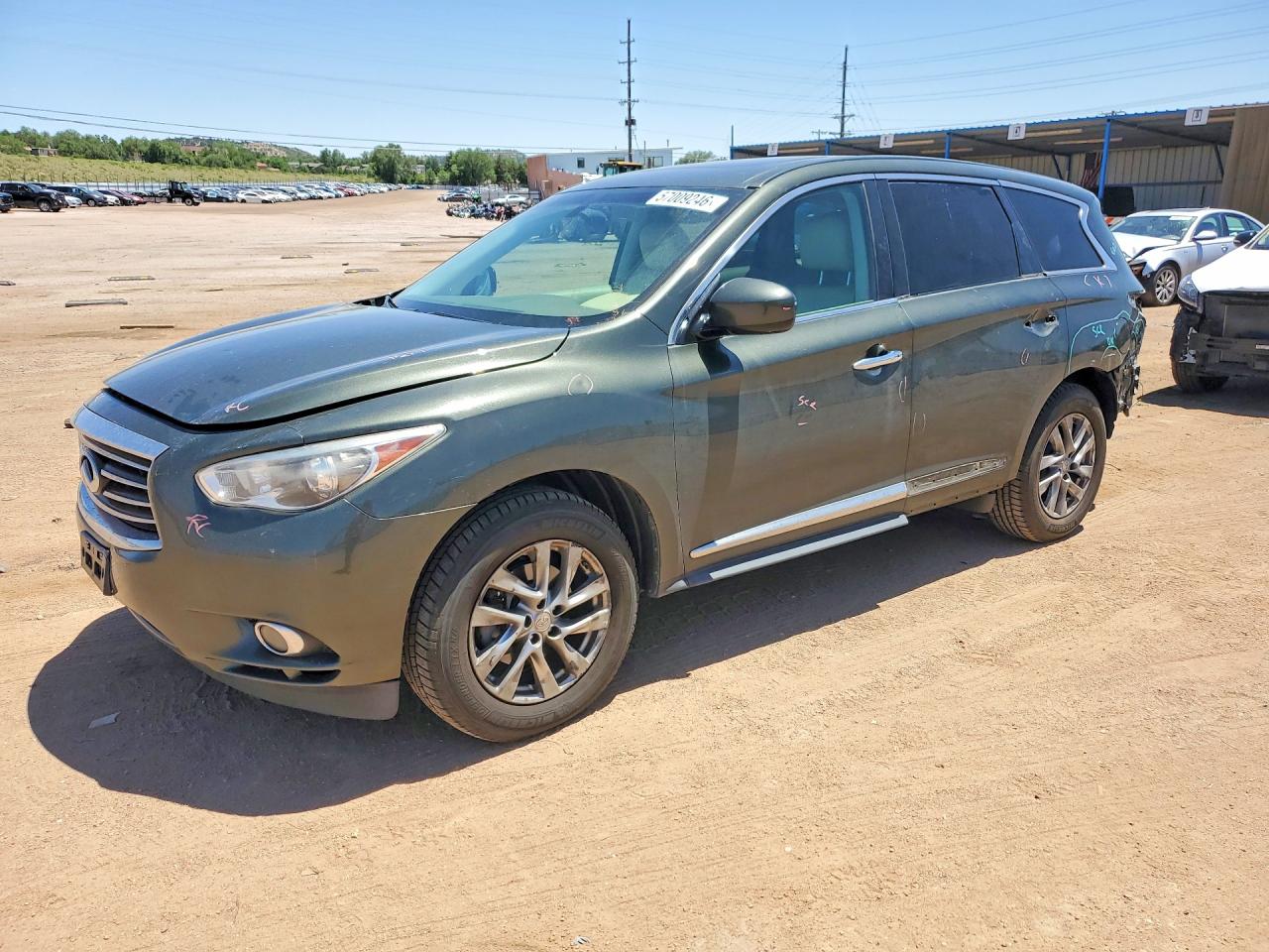 2013 Infiniti JX35, VIN 5N1AL0MM7DC302667 — Rear end
