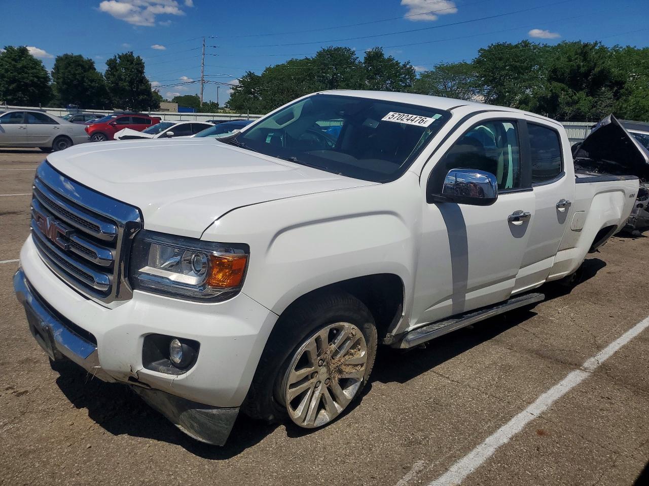 2015 GMC Canyon 4WD SLT, VIN 1GTG6CE36F1236057 — Rear end
