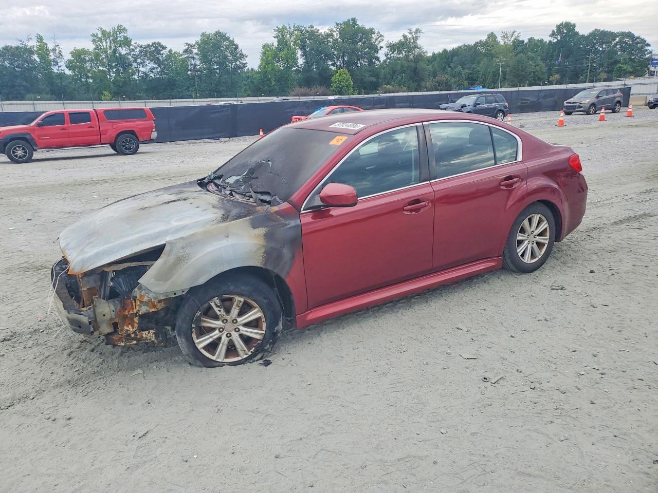 2010 Subaru Legacy Premium All-Weather Anniversary, VIN 4S3BMBC63A3234609 — Engine fire