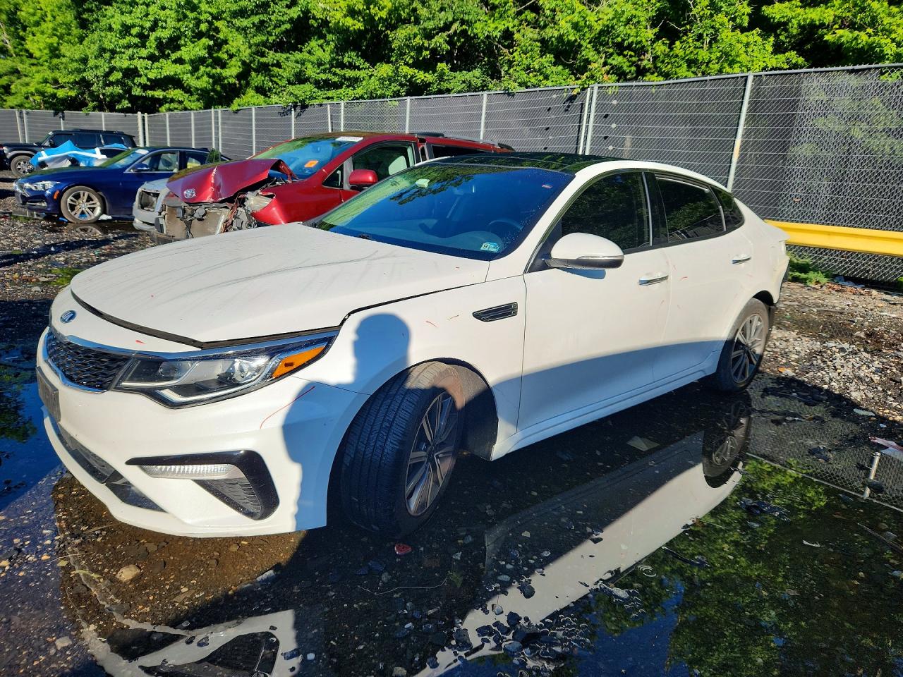 2019 Kia Optima EX, VIN 5XXGU4L1XKG366709 — Rear end