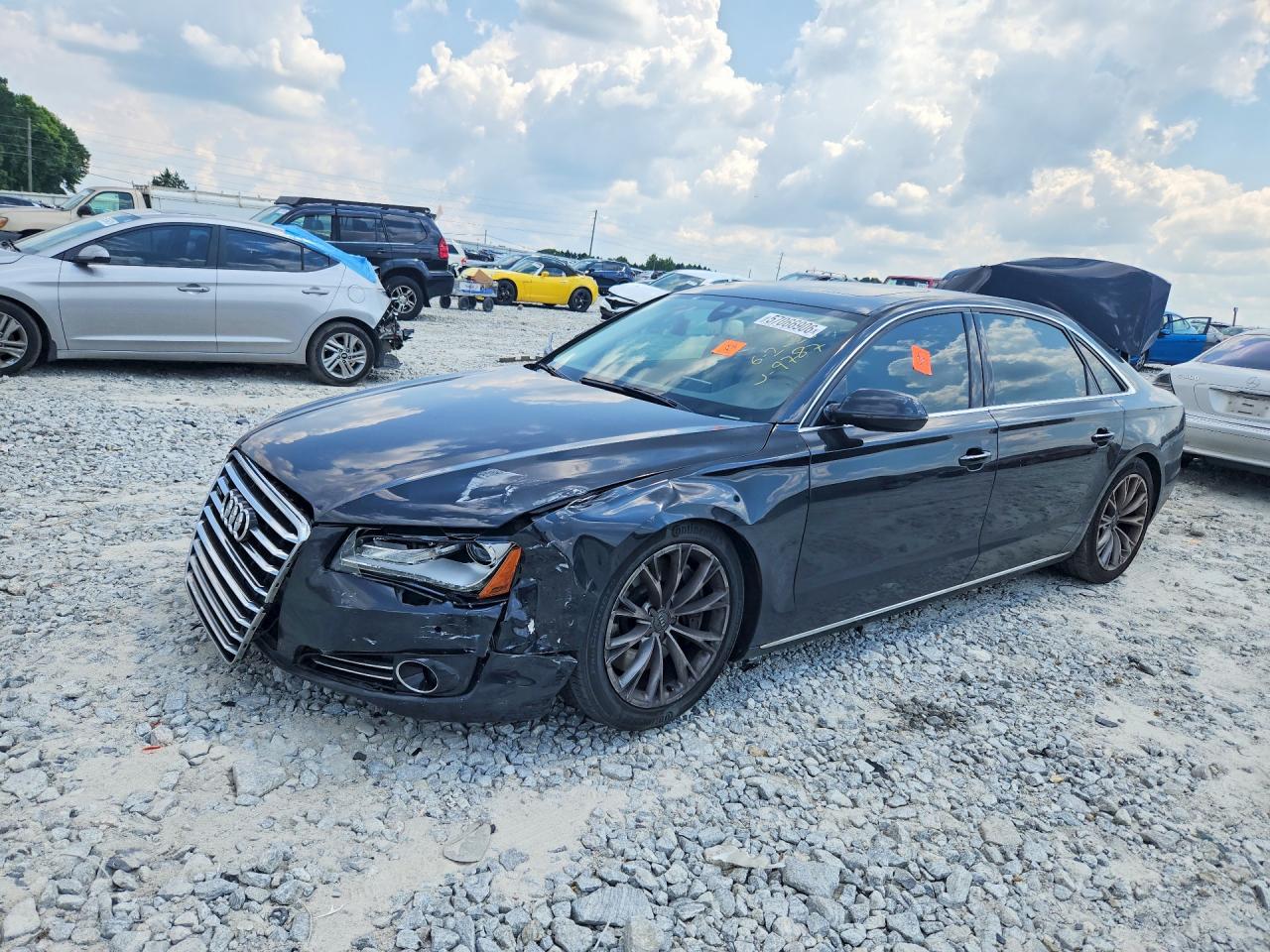 2012 Audi A8, VIN WAURVAFD3CN009787 — Rear end