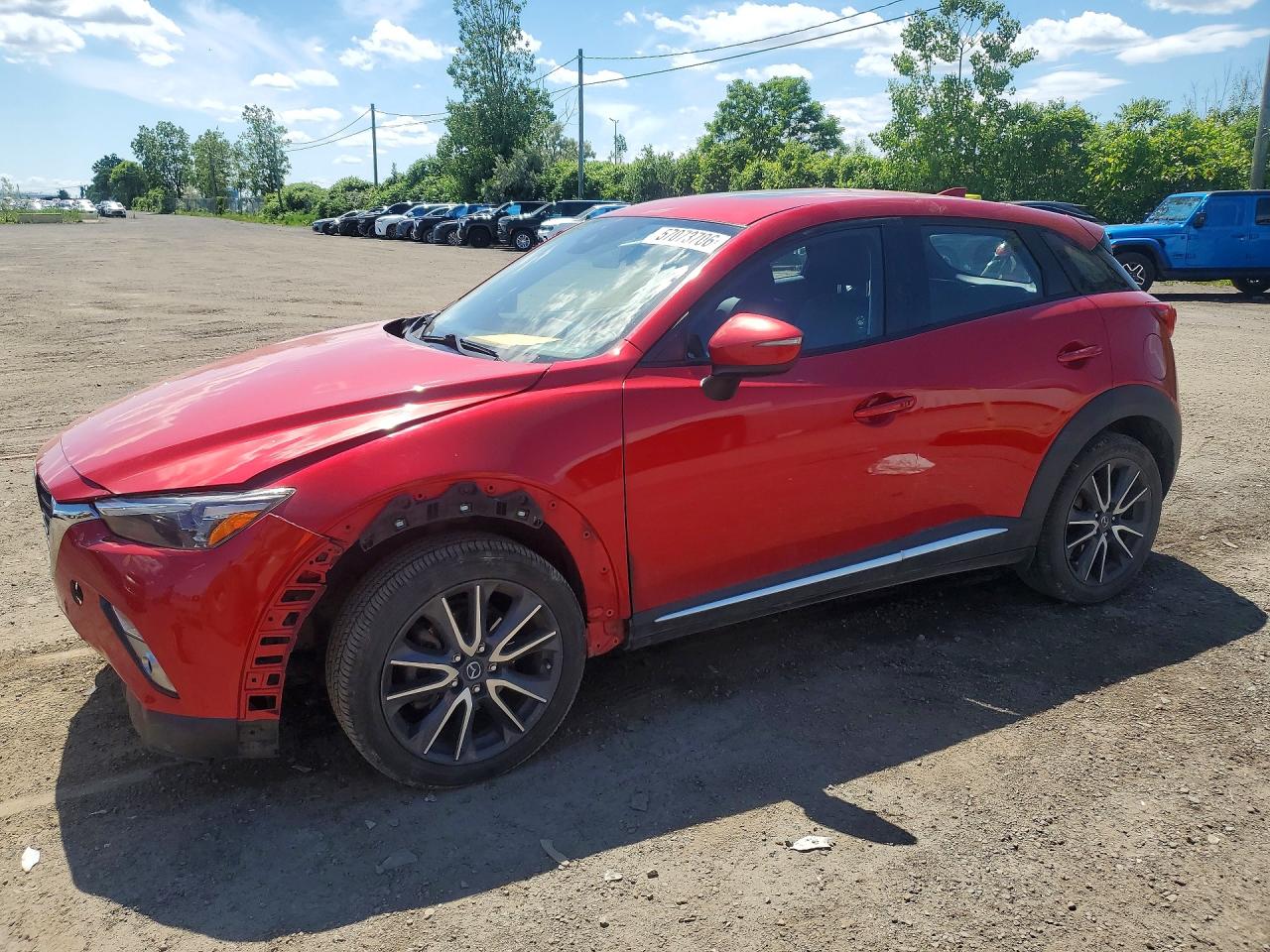 2018 Mazda CX-3 Grand Touring, VIN JM1DKFD76J0330412 — Front end