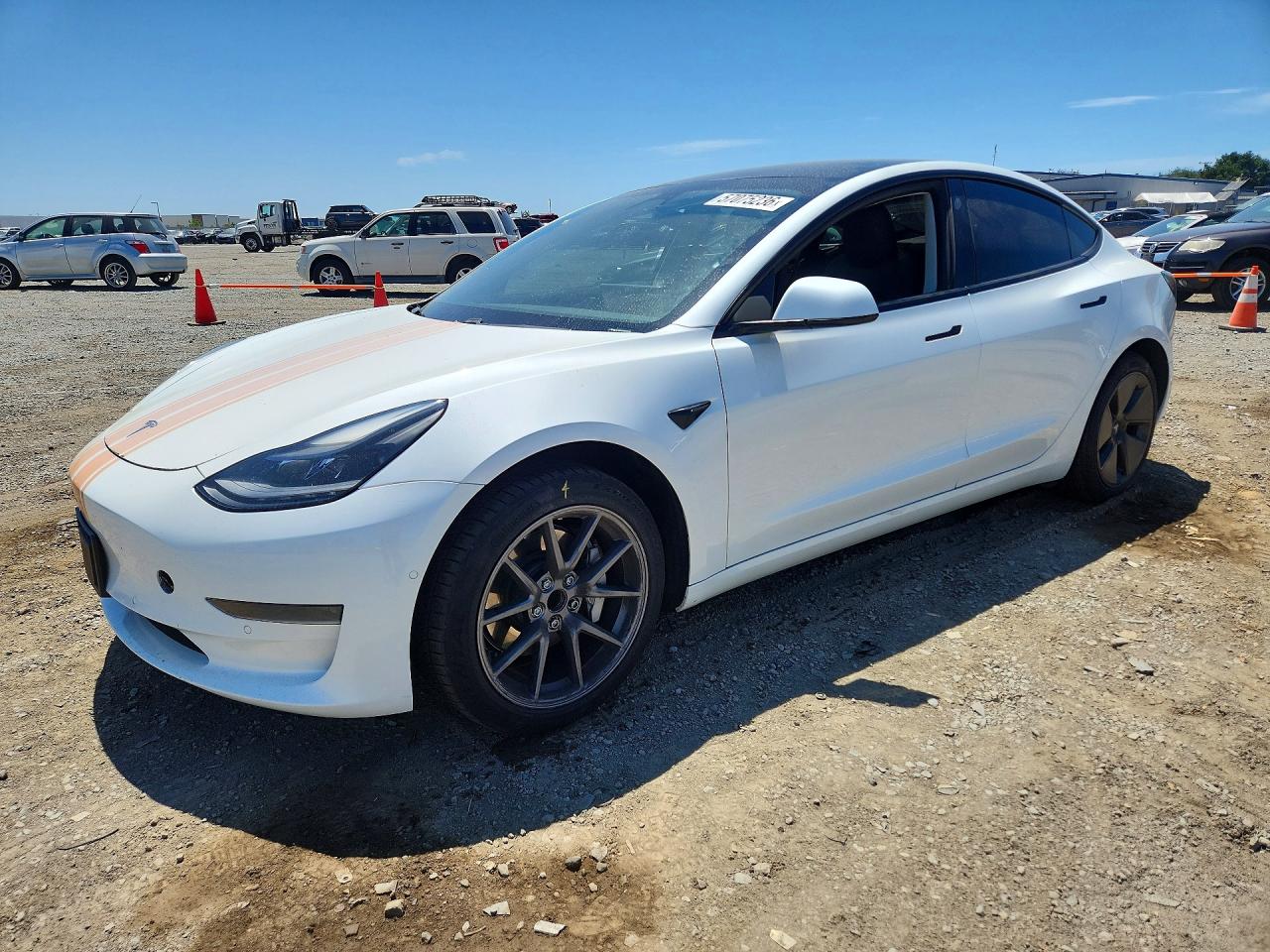2021 Tesla Model 3 Standard Range Plus, VIN 5YJ3E1EA5MF976286 — Side