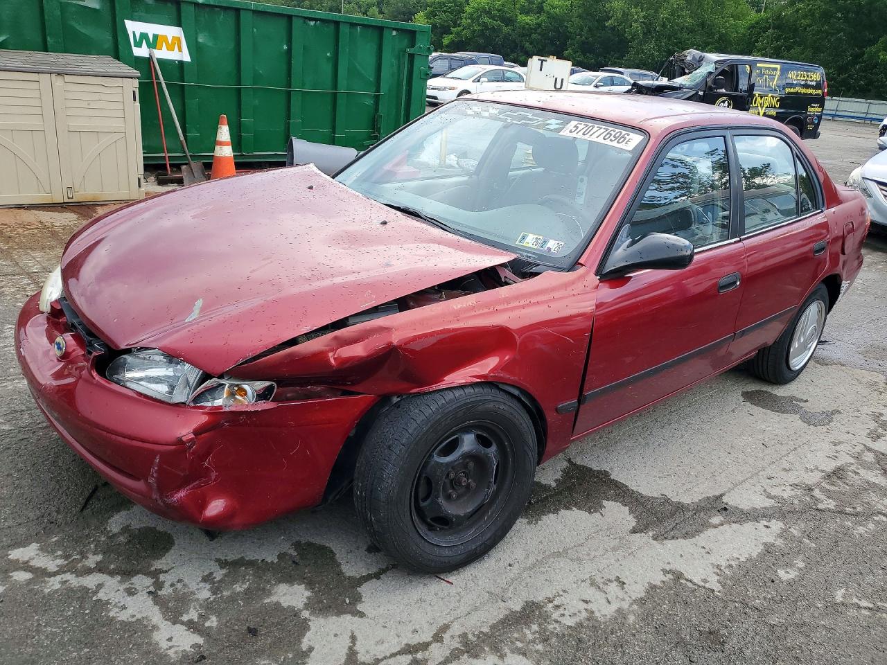 2001 Chevrolet Prizm Lsi, VIN 1Y1SK52841Z439522 — Front end