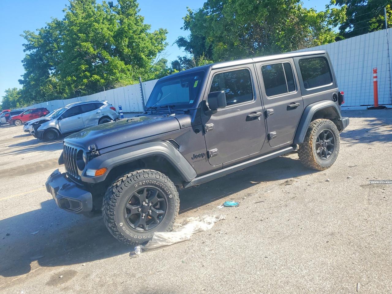 2021 Jeep Wrangler Unlimited Willys, VIN 1C4HJXDN6MW617890 — Фото с аукциона