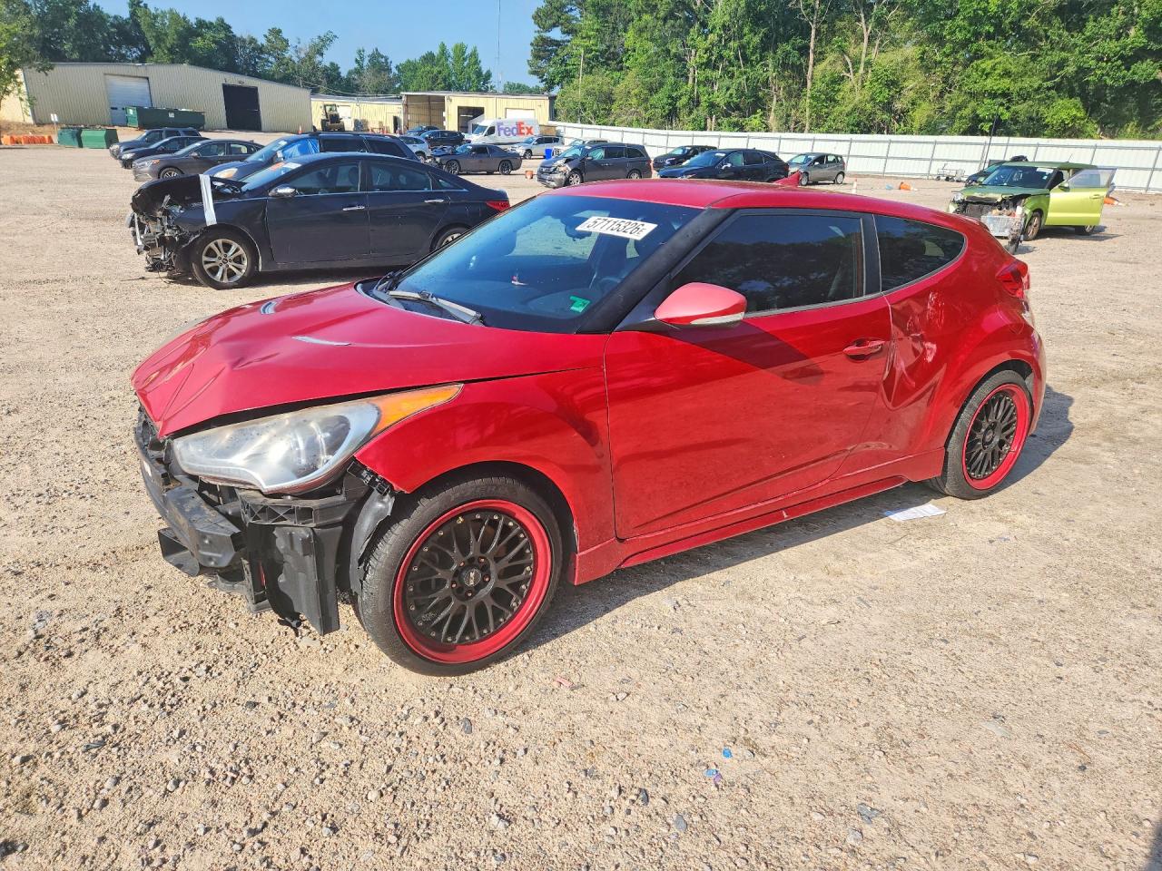 2013 Hyundai Veloster Turbo, VIN KMHTC6AE8DU153348 — Front end