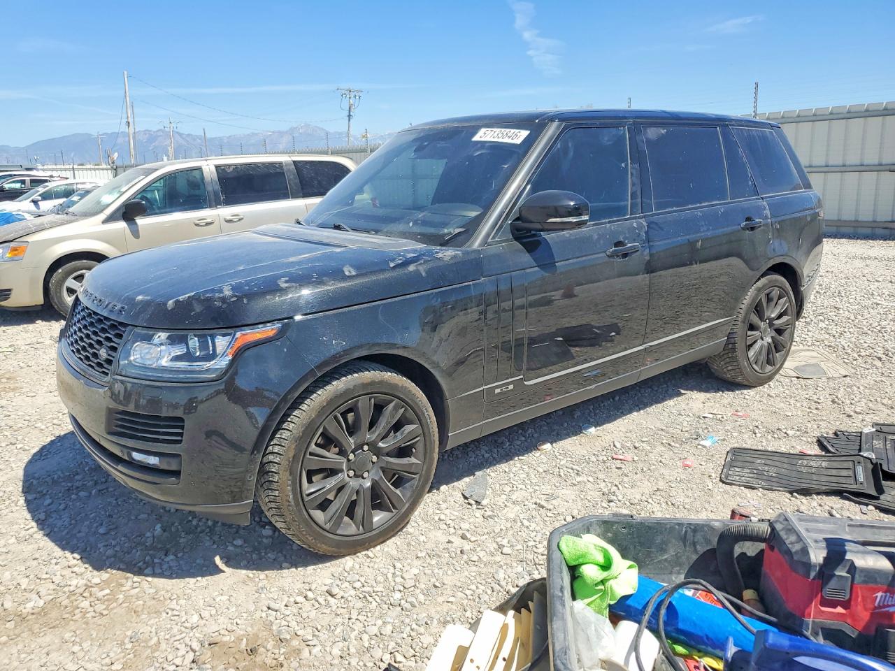 2014 Land Rover Range Rover Supercharged, VIN SALGS3TF7EA192604 — Rear end