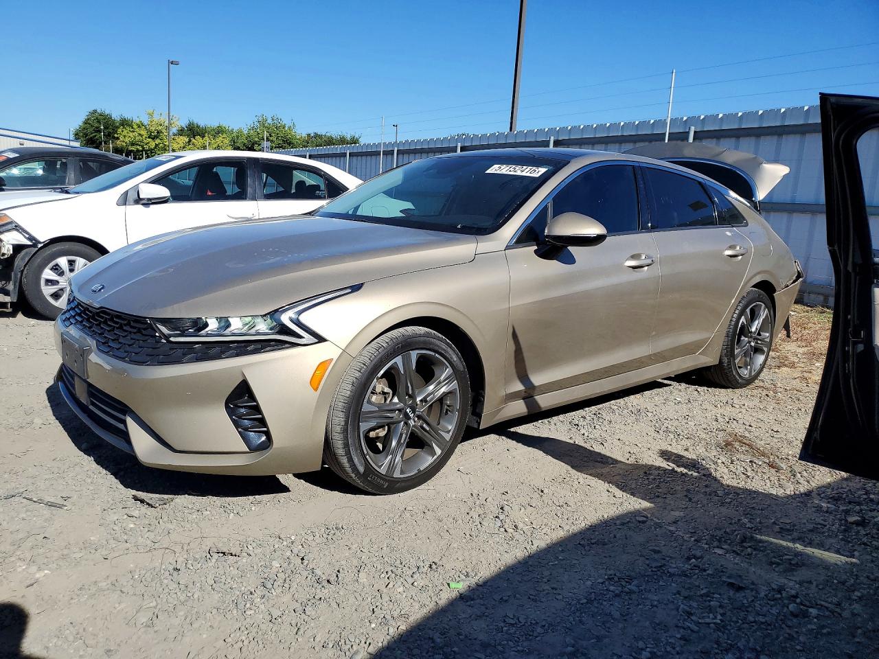 2021 Kia K5 EX, VIN 5XXG34J22MG042607 — Rear end