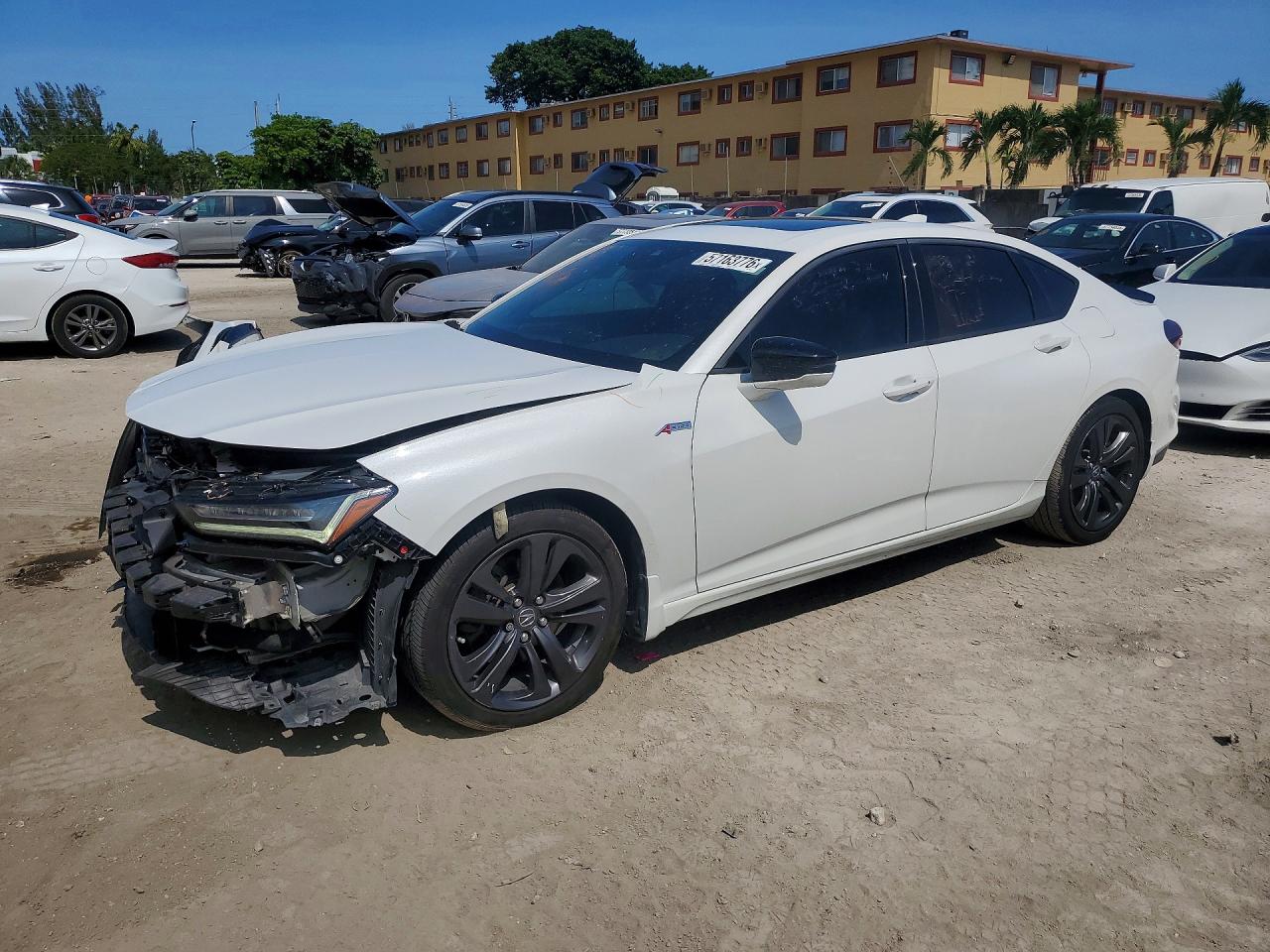 2022 Acura TLX w/A-Spec Package, VIN 19UUB5F55NA002812 — Front end