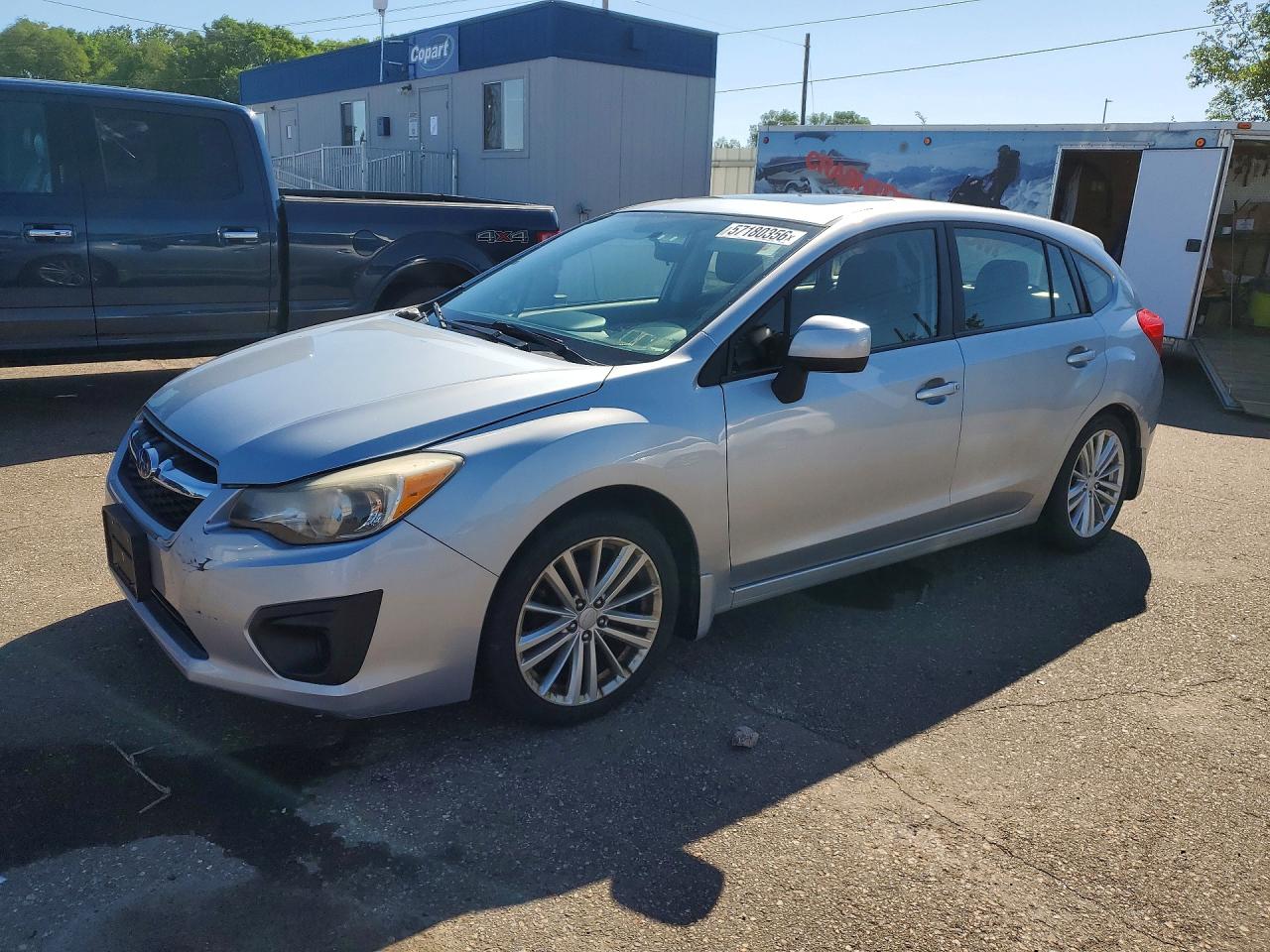 2013 Subaru Impreza Premium, VIN JF1GPAD67D1813338 — Front end