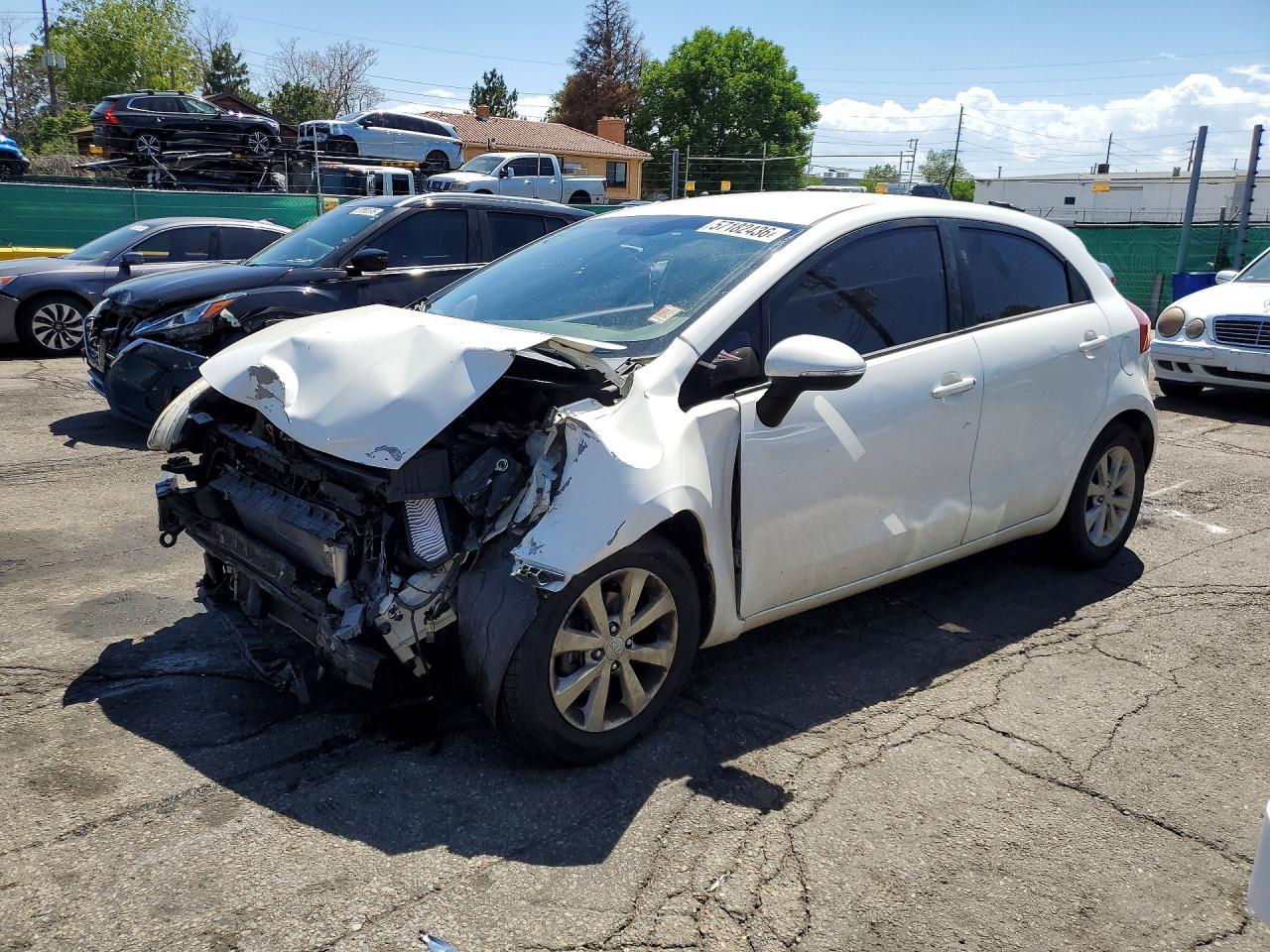 2013 Kia Rio EX, VIN KNADN5A39D6137463 — Front end