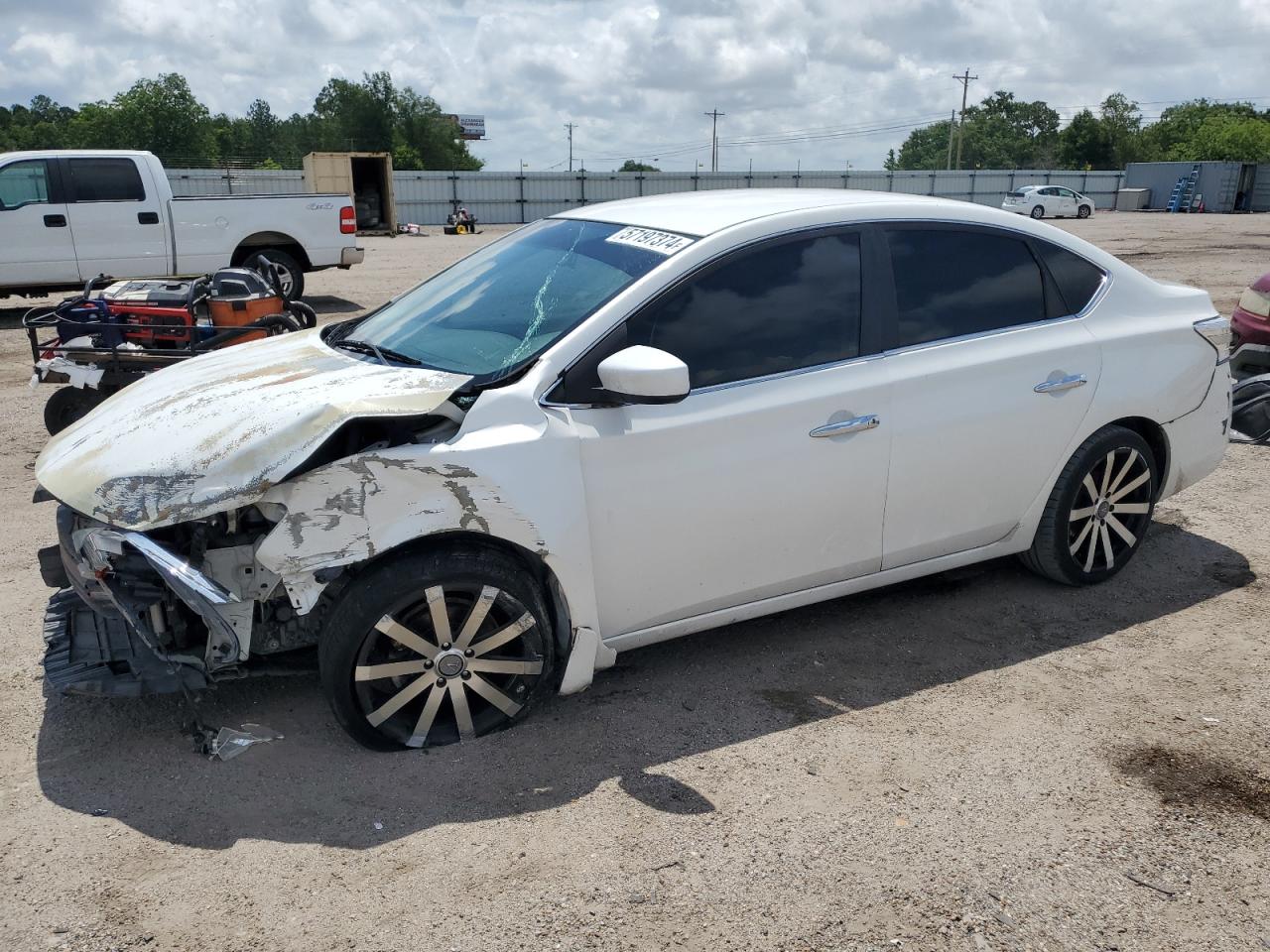 2014 Nissan Sentra SV, VIN 3N1AB7AP2EL661870 — Фото с аукциона
