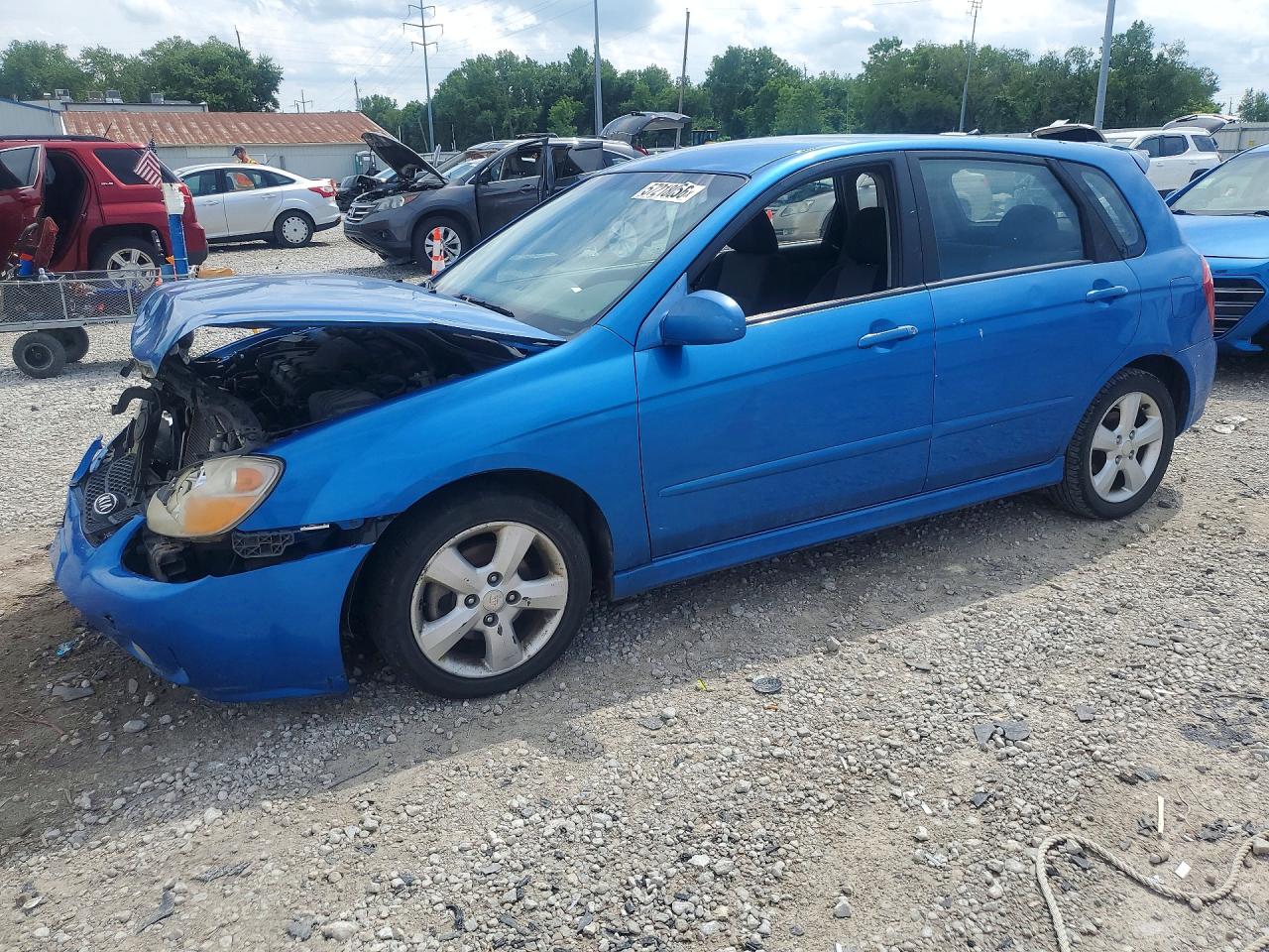 2007 Kia Spectra, VIN KNAFE161875002168 — Front end