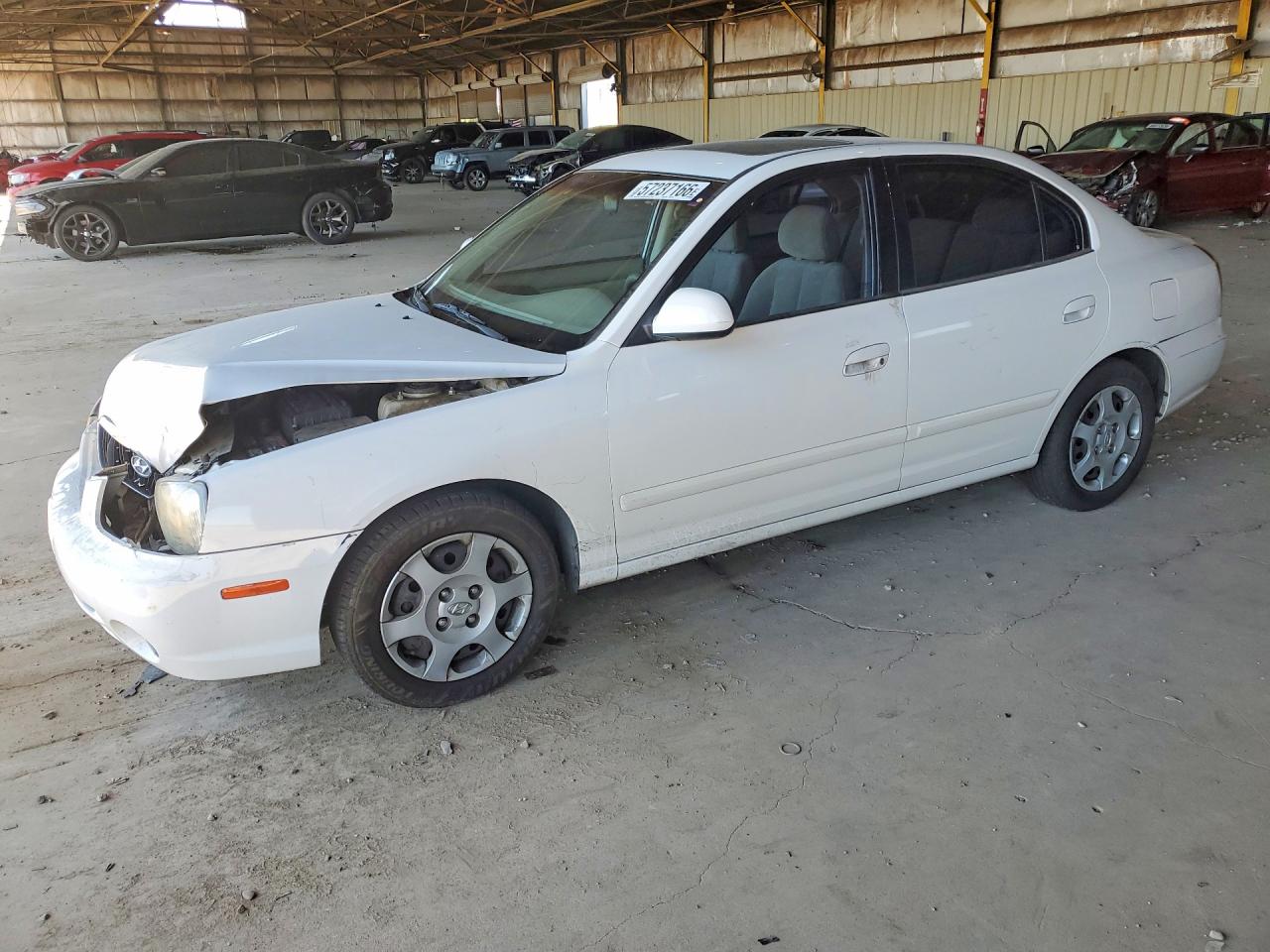 2003 Hyundai Elantra GLS, VIN KMHDN45D43U566788 — Front end