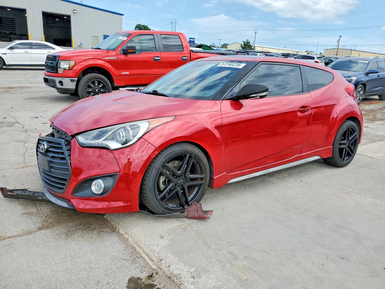 2013 Hyundai Veloster Turbo, VIN KMHTC6AE7DU127355 — Front end