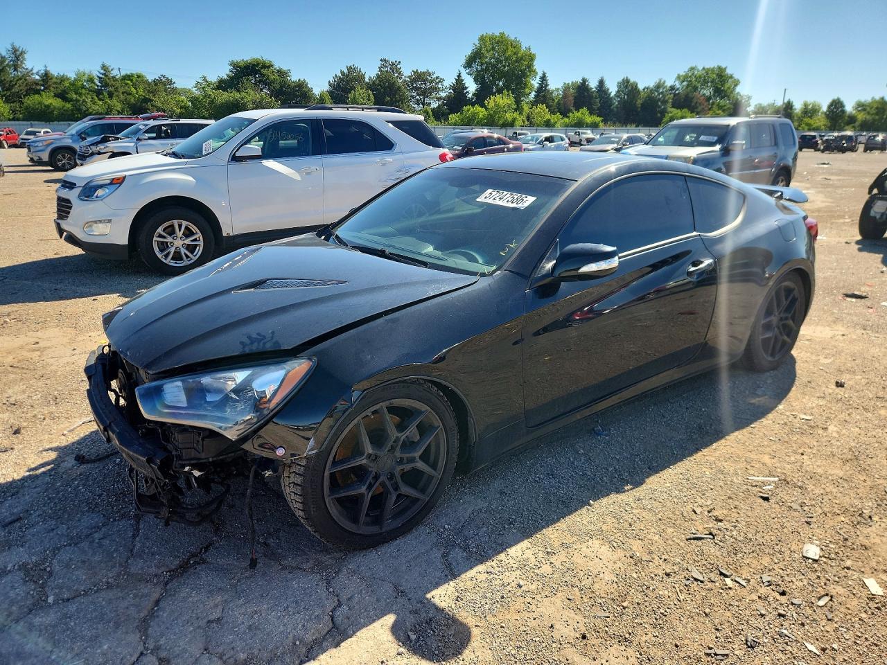 2013 Hyundai Genesis Coupe Track, VIN KMHHU6KJ1DU101946 — Front end