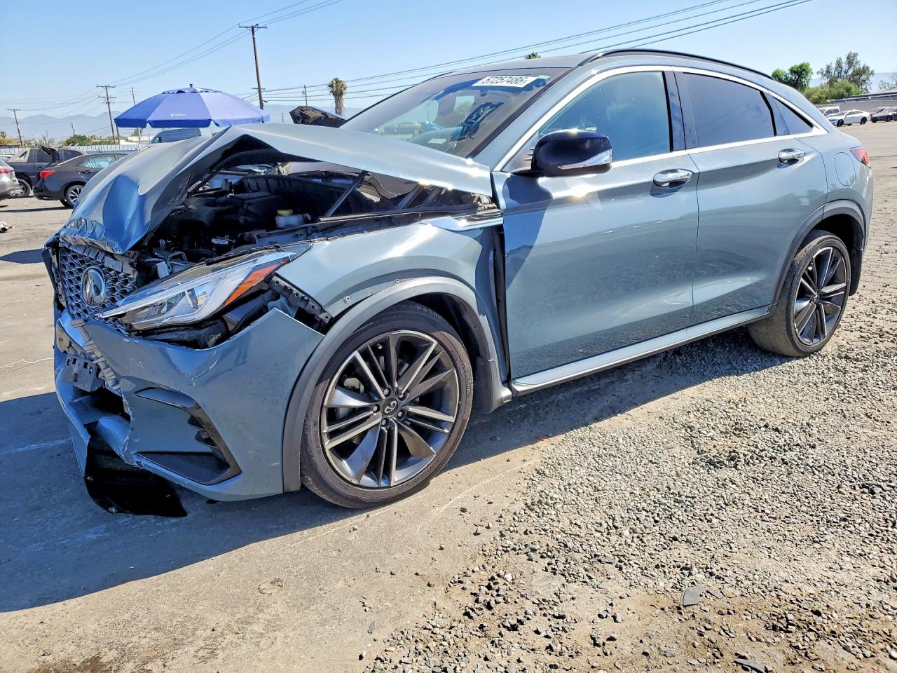 2022 Infiniti QX55 Luxe, VIN 3PCAJ5J35NF115399 — Front end