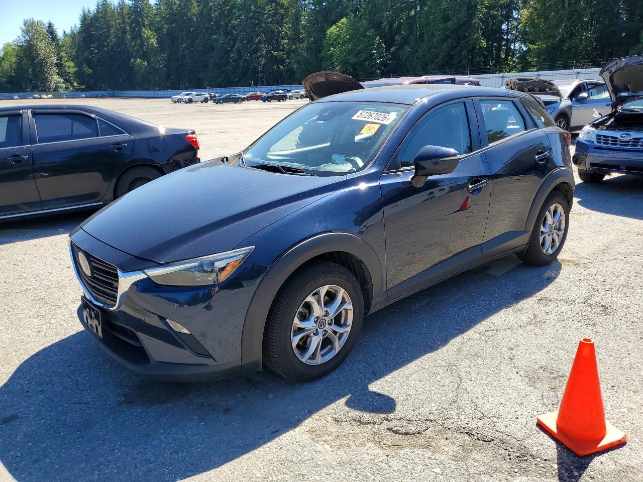 2019 Mazda CX-3 Sport, VIN JM1DKFB71K0445598 — Rear end