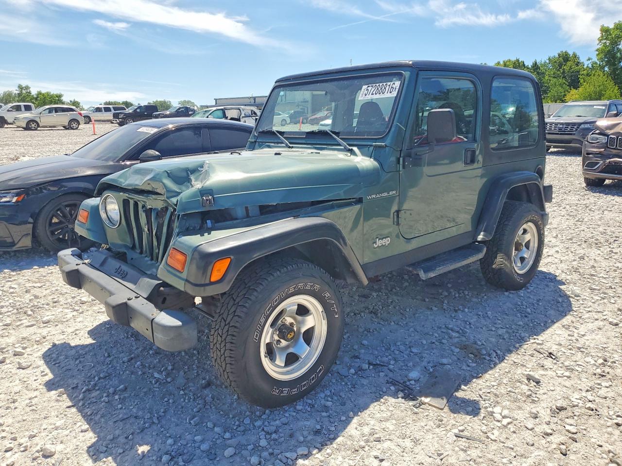 1999 Jeep Wrangler SE, VIN 1J4FY29PXXP436266 — Front end