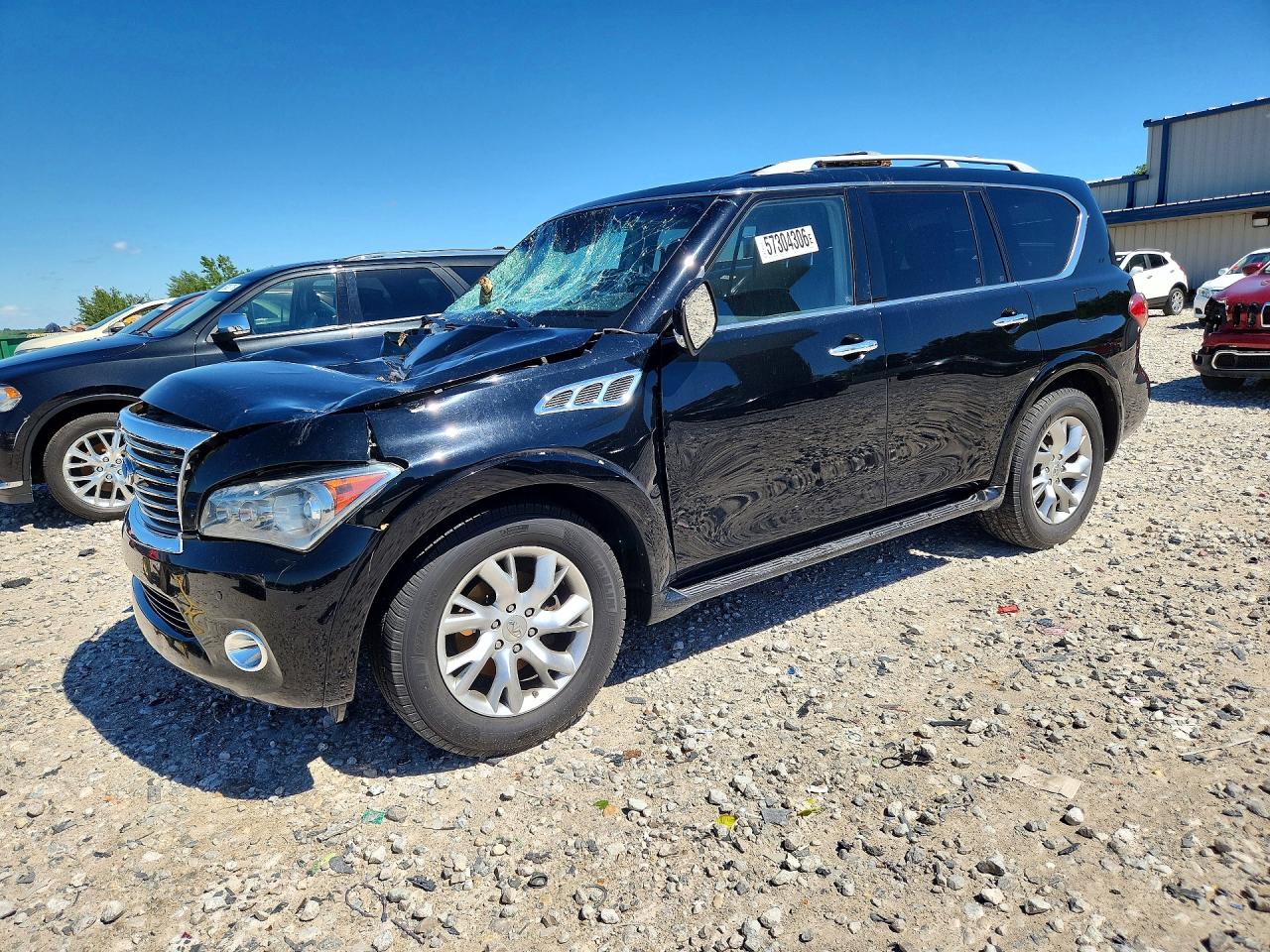2011 Infiniti QX56 7-passenger, VIN JN8AZ2NEXB9002142 — Front end
